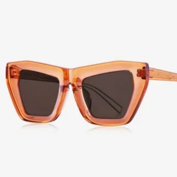 Rejina Pyo Sunglasses Cat Eye Square Thick frame Orange/Gold 😎✨ - Picture 1 of 5